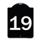 Signmission Sign with Number 19 Heavy-Gauge Aluminum Architectural Sign, 24" x 18", BW-1824-22903 A-DES-BW-1824-22903 - alternate 1